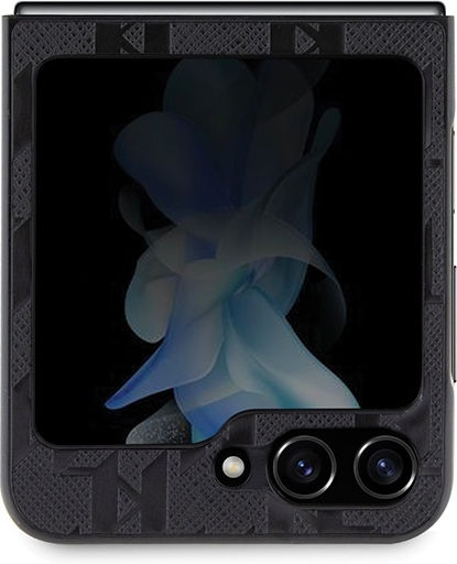 Karl Lagerfeld Black Saffiano Monogram Choupette Pin Umschlag Rückseite Kunststoff / Leder / Synthetisches Leder Schwarz (Galaxy Z Flip)