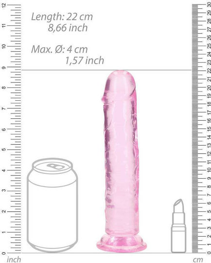 Shots Ρεαλιστικό Dildo με Βεντούζα Ροζ 18cm