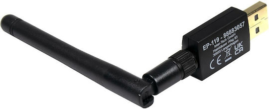 Inter-Tech Argus USB Netzwerkadapter Mit Drahtloser Verbindung Wi-Fi Und Abnehmbarer Antenne