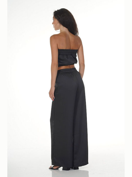 Women's Blouse Strapless Black