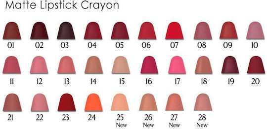 Golden Rose Matte Crayon Pencil Lipstick Matte 22 3.5gr