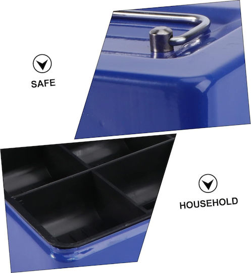Kassenschrank mit Schloss ZT1XJ33QWS101ALBASTRU Blau