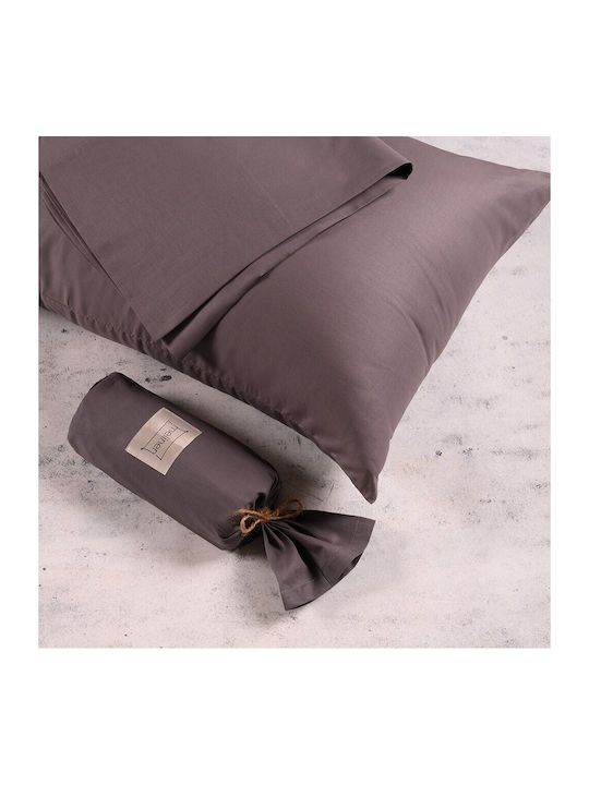 Melinen Sheet Semi Double with Elastic 120x200+32cm. Urban Line Dark Grey