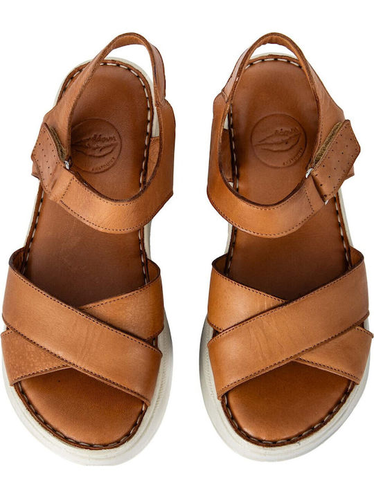 Damenplattformen Tabac Braun
