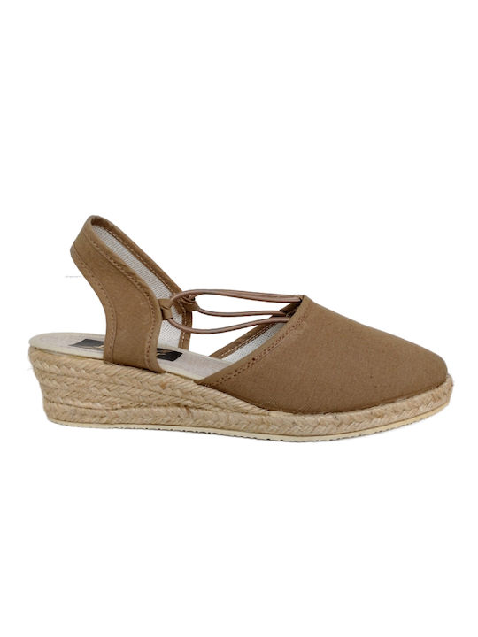 Sival Women's Fabric Platform Espadrilles Brown