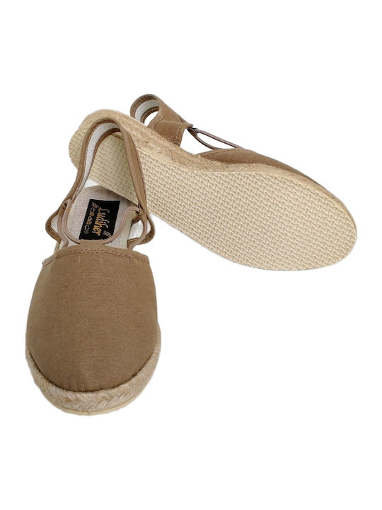 Damenplattformen im Espadrilles-Stil Braun