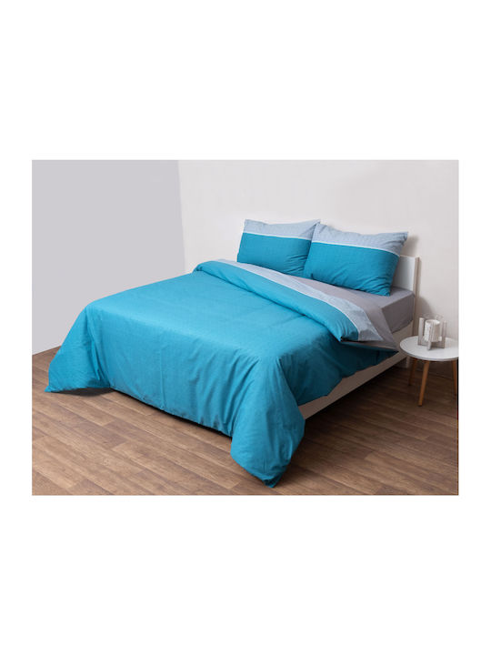 Anna Riska Sheet Sets Semi-Double with Elastic 120x200+25cm. Premium 5010 429807 Petrol Blue 3pcs