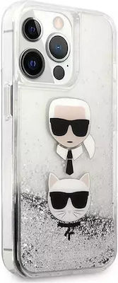 Karl Lagerfeld Umschlag Rückseite Kunststoff / Silikon Gray (iPhone 13 Pro)