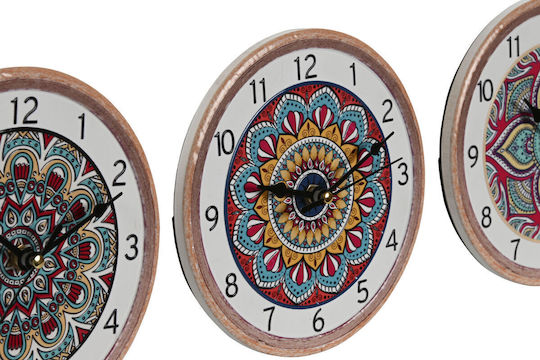 Home Esprit Ρολόι Τοίχου Κεραμικό Πολύχρωμο Ø16cm