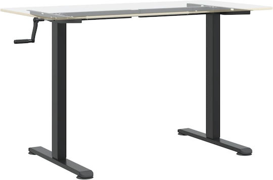 vidaXL Collapsible Desk Base made of Metal Black 135x60x70cm