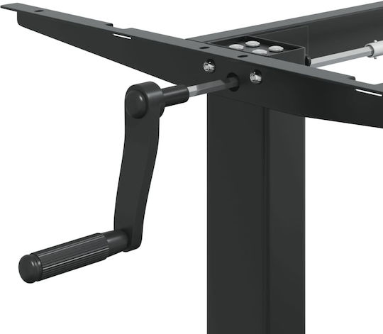 vidaXL Collapsible Desk Base made of Metal Black 135x60x70cm
