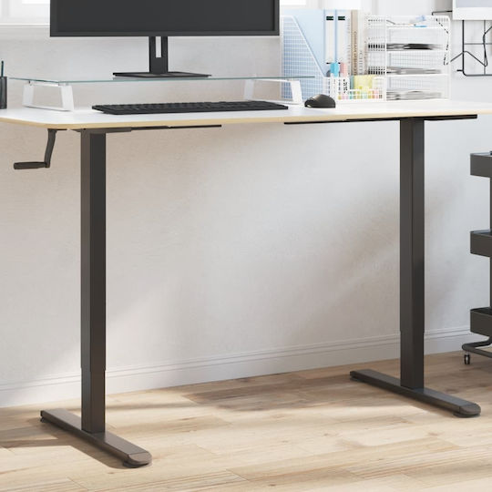 vidaXL Collapsible Desk Base made of Metal Black 135x60x70cm
