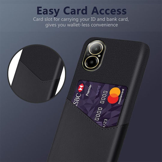 Card Slot Back Cover Πλαστικό Μαύρο (Realme C67)