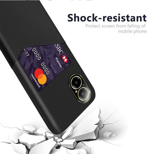 Card Slot Back Cover Πλαστικό Μαύρο (Realme C67)