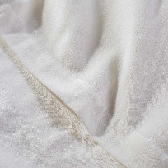 Peiraiki Patraiki Cearșaf Single Flanel 170x280cm. Alb