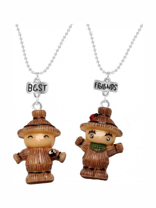 Set 2 Best Friends Scarecrow Pendants Bff25422