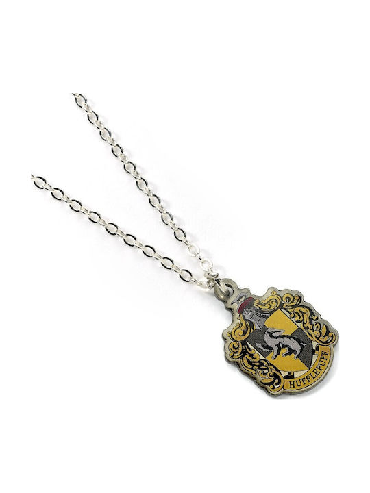 Harry Potter Hufflepuff Pendant Silver Plated Pendant Chain Ewnx0024
