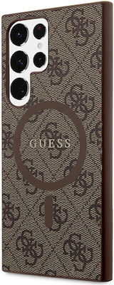 Guess 4g Colored Coperta din spate Piele artificială / Piele Maro (Galaxy S24 Ultra)