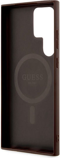 Guess Back Cover Δερματίνης / Δερμάτινο Καφέ (Galaxy S24 Ultra)