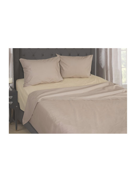 Kipper Set Cearșafuri Single 170x260cm. Smoke-Beige 3buc