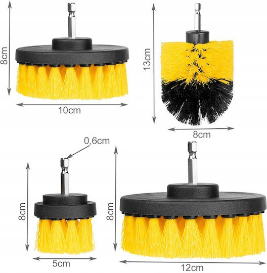Plastic Drill Cleaning Brush Black