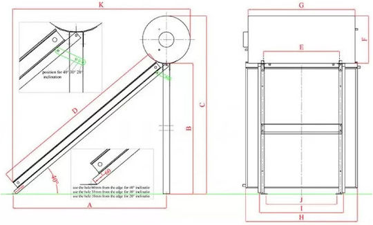Sole Eco 150-1-S230 150lt/2.3m² Glass Διπλής Ενέργειας
