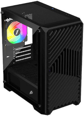 1STPLAYER Trilobite T5 Gaming Mini Tower Computer Case with Window Panel Black