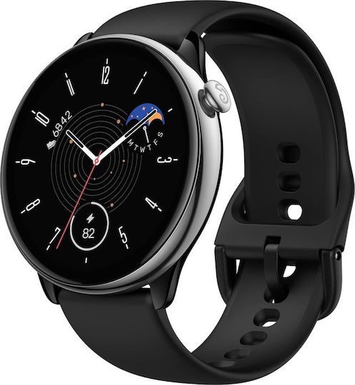 Amazfit GTR Mini Stainless Steel 42mm Waterproof Smartwatch with Heart Rate Monitor (Midnight Black)