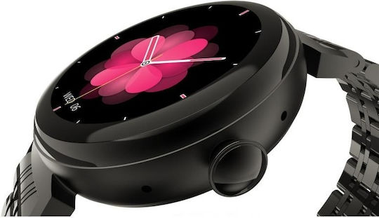 HiFuture Aura Edelstahl Smartwatch mit SIM und Pulsmesser (Schwarz)