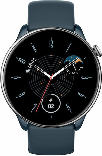 Amazfit GTR Mini Stainless Steel 42mm Waterproof Smartwatch with Heart Rate Monitor (Ocean Blue)