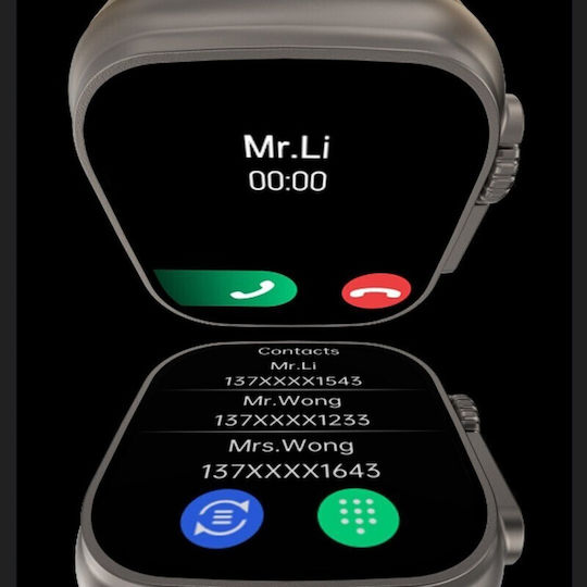 NO.1 DT8 Ultra+ Smartwatch με Παλμογράφο (Λευκό)
