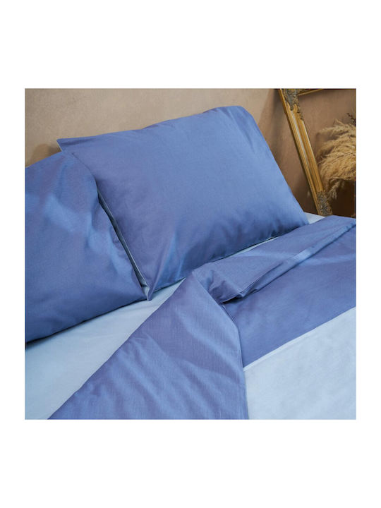Heinner Σετ Σεντόνια Διπλά 200x220εκ. Μπλε (4τμχ)