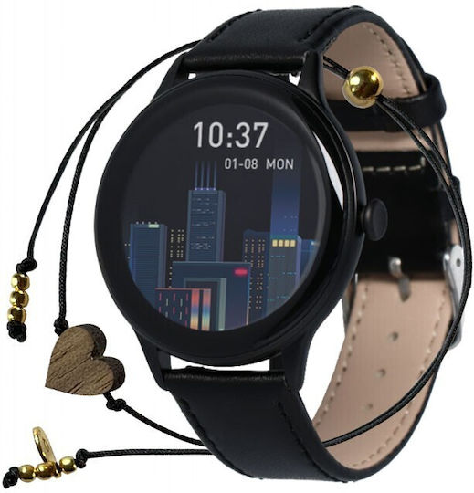 MaxCom FW48 Smartwatch cu Pulsometru (Vanad Satin negru)