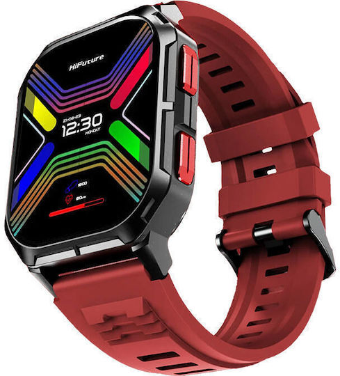 HiFuture FutureFit Ultra 3 Smartwatch με Παλμογράφο (Κόκκινο)