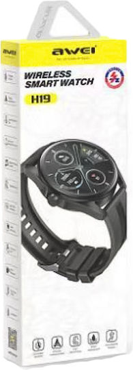 Awei H19 Smartwatch με Παλμογράφο (Μαύρο)
