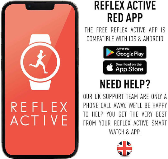 Reflex Active Series 23 Stainless Steel Smartwatch with Heart Rate Monitor (Beige)