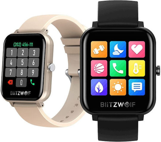BlitzWolf BW-GTC Smartwatch με Παλμογράφο (Μαύρο)