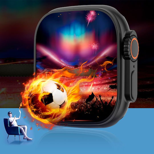 NO.1 DT8 Ultra+ Smartwatch με Παλμογράφο (Πορτοκαλί)