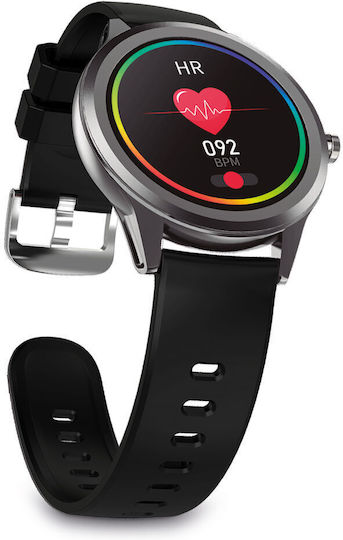 Ksix Globe Aluminium 44mm Smartwatch με Παλμογράφο (Γκρι)