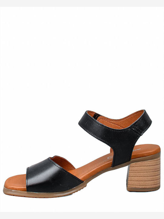 Adam's Shoes Leather Women's Sandals Black