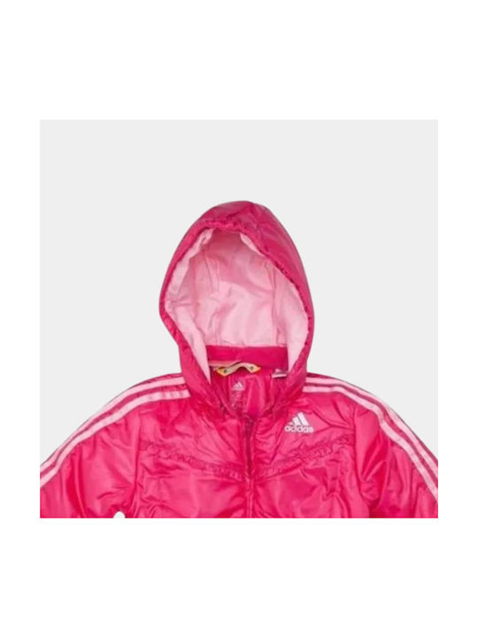 Adidas Kids Sports Jacket short Hooded Fuchsia