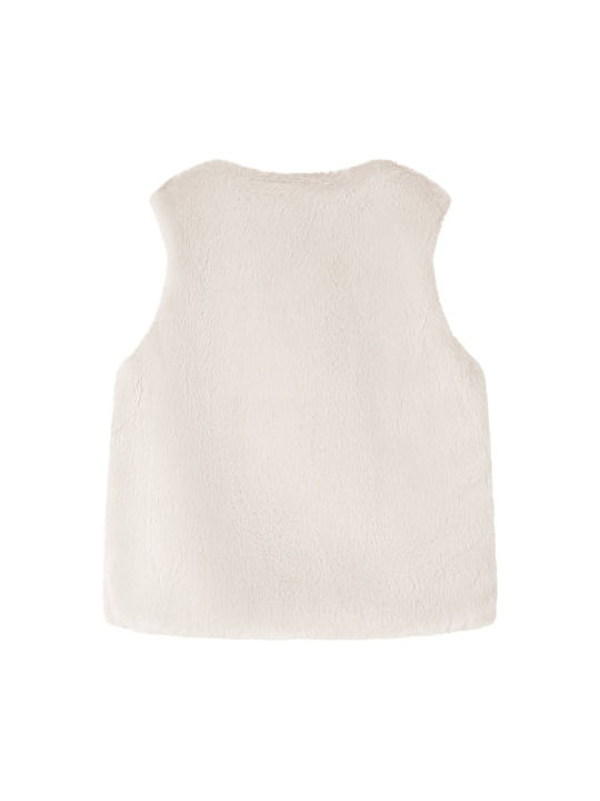 vidaXL Kids Fur Coat Sleeveless Beige (beige)