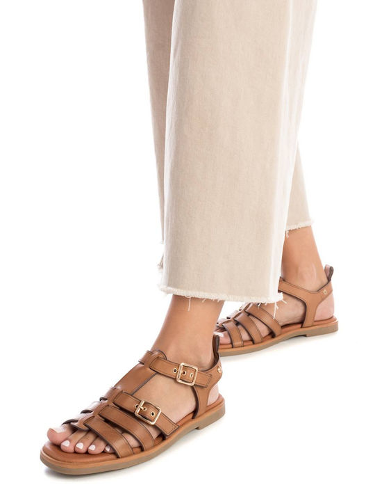 Carmela Footwear Piele Sandale dama Gladiator în Maro Culoare