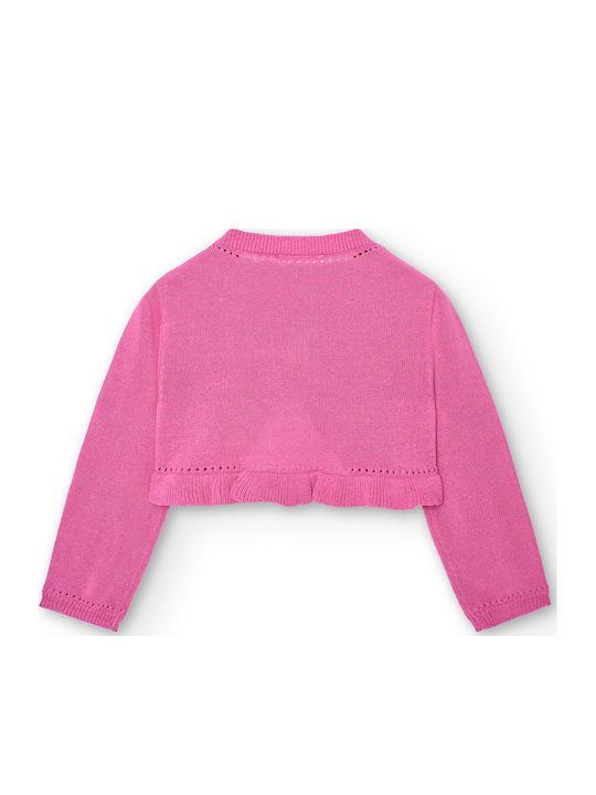 Kinderstrickjacke Gestrickt fuchsia