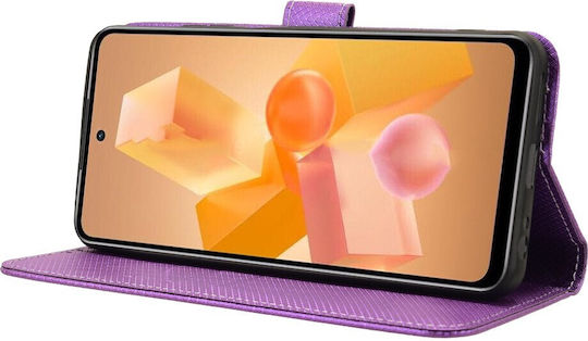 Wallet Δερματίνης Μωβ (Realme Note 50)