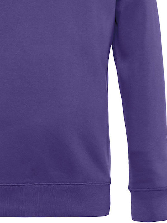 B&C King Men's Long Sleeve Promotional Sweatshirt Radiant Purple