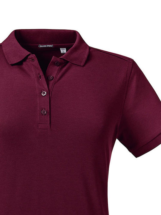 Russell Europe Women's Short Sleeve Promotional Blouse Burgundy