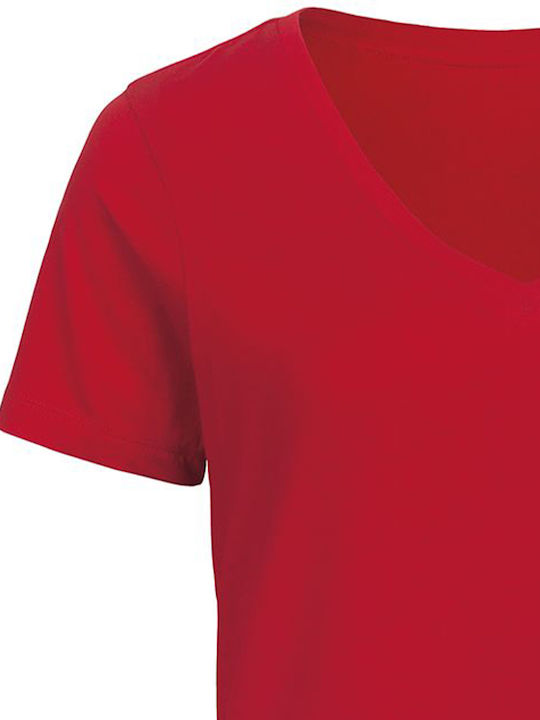 B&C Inspire Women's Short Sleeve Promotional T-Shirt Red