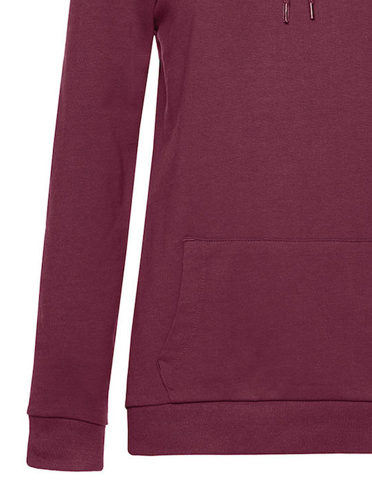 B&C Women's Long Sleeve Promotional Sweatshirt Burgundy