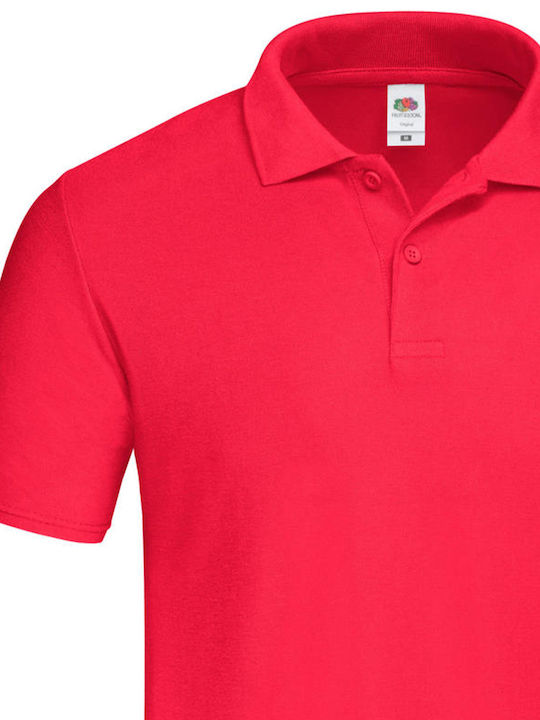 Fruit of the Loom Original Ανδρικό Διαφημιστικό T-shirt Κοντομάνικο σε Κόκκινο Χρώμα